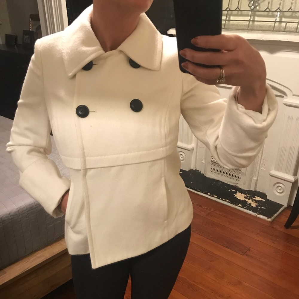 White pea coat
